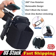 Rotatable Wristband Phone Holder Armband Cell Phone Bag Sports Holder ~New