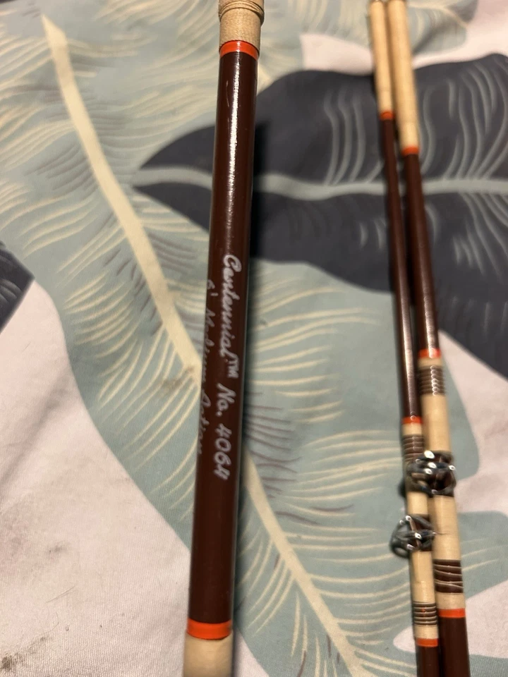 Vintage Zebco 202 Metal Orange  Reel With 4064 6' Rod Combo 4 PC W/TRAVEL CASE - Image 4 of 4