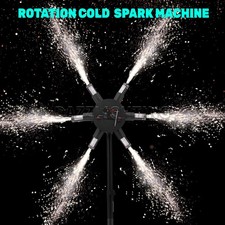 PAIDUN 6-Holes Rotate Cold Spark Machine Firework Effect 1-2M/3.2-6.5FT Sprayer