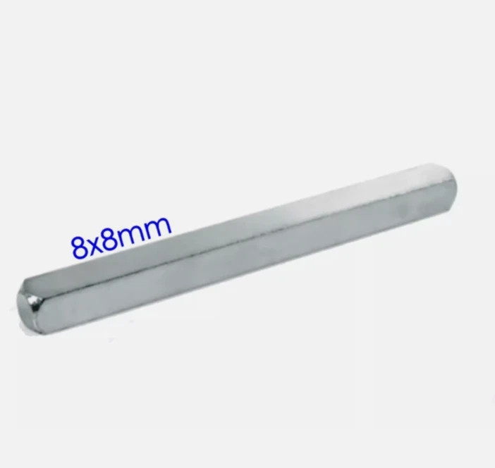Door Handle Spindle Bar Square Rod Through Door 8mm x 105 mm Lever Knob