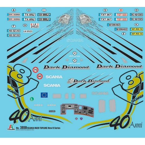 SCANIA R620 V8 NEW R SERIES TOPLINE KIT 1:24 Italeri Kit Camion Modellino Nuovo - Immagine 3 di 4