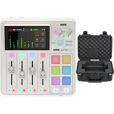 Rode RodeCaster Duo Streaming Mixer and Case Bundle - White