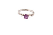 Sterling Silver 925 Amethyst Ring Size 7.75