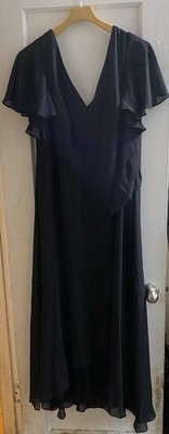 Ever-Pretty Women's V-Neck A-Line Dress Black, Size 22