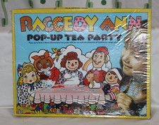 Vintage Raggedy Ann Colorforms Pop-Up Tea Party Three-Dimensional Playset