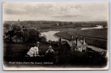 Antique Lochinvar Postcard Carlisle River Eden Scaur View England Unposted 1913