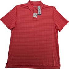 Saddlebred Performance Polo Shirt Coral Orange Short Sleeve Men’s Size Large