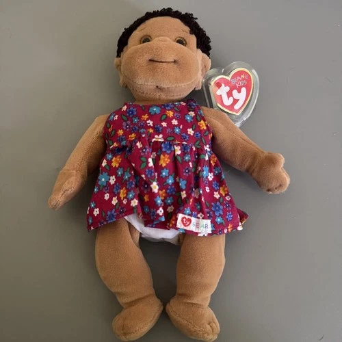 Vintage  - TY Beanie Kids Doll - CUTIE - African-American - Retired