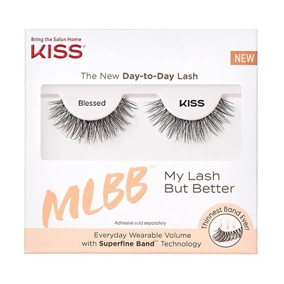KISS MLBB My Lash But Better False Eyelashes, Everyday Wearable Volume Black 