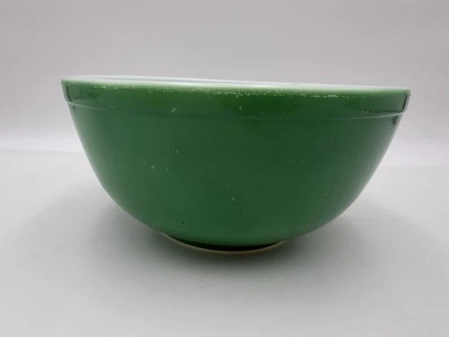 Pyrex 403 Green Mixing Bowl Nesting 8.5" Primary Colors 2.5 Quart Vintage USA