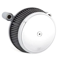 Arlen Ness Chrome Stage 1 Big Sucker Air Stainless Filter w/ Cover Harley 99-17