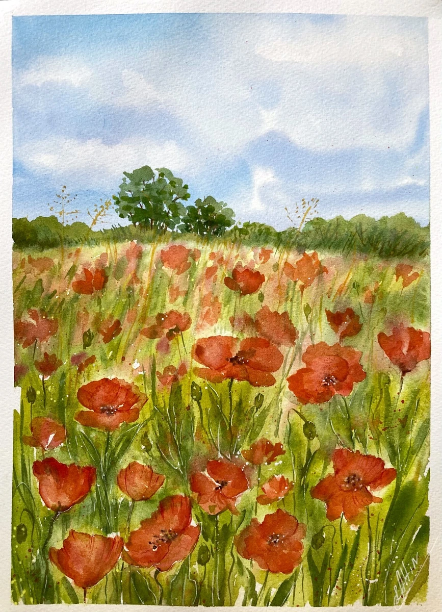 Poppy Painting for sale | eBay