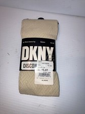 Vintage DKNY Box Weave Control Top Pantyhose Medium Almond Discontinued