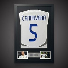 Fabio Cannavaro Hand Signed And Framed Real Madrid Football Shirt &pound;299