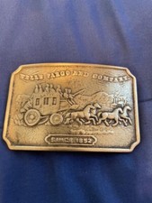 Vintage Wells Fargo and Company Brass Belt Buckle San Francisco 3-1/2 x 2-1/4