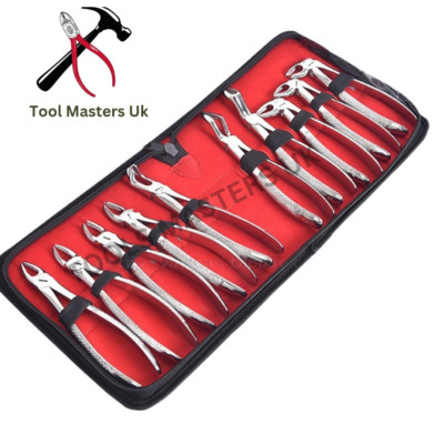 Zahnextraktionszange 10er Set Dental Chirurgische Mundpflege Oberer & Unterer Backenzahn