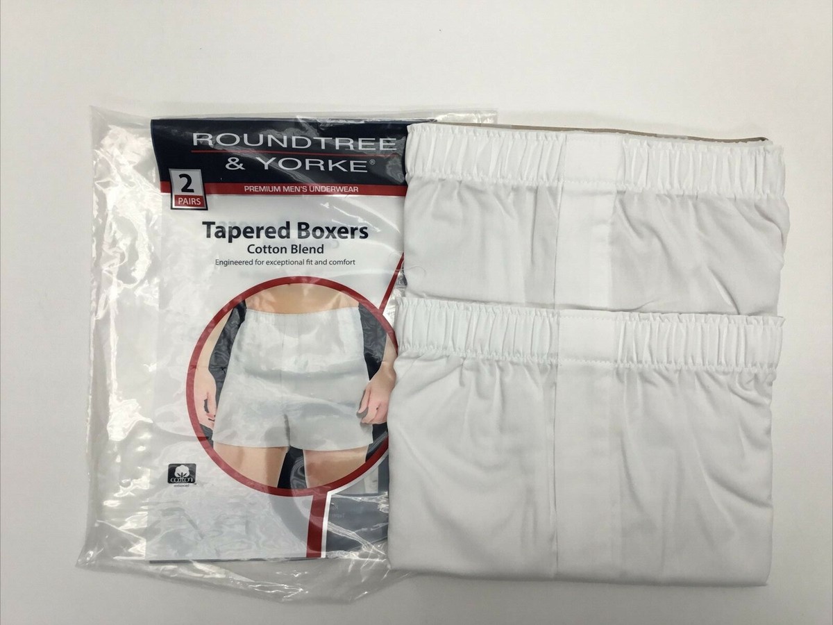 Roundtree Yorke Pairs Men's Cotton TAPERED BOXERS, 42