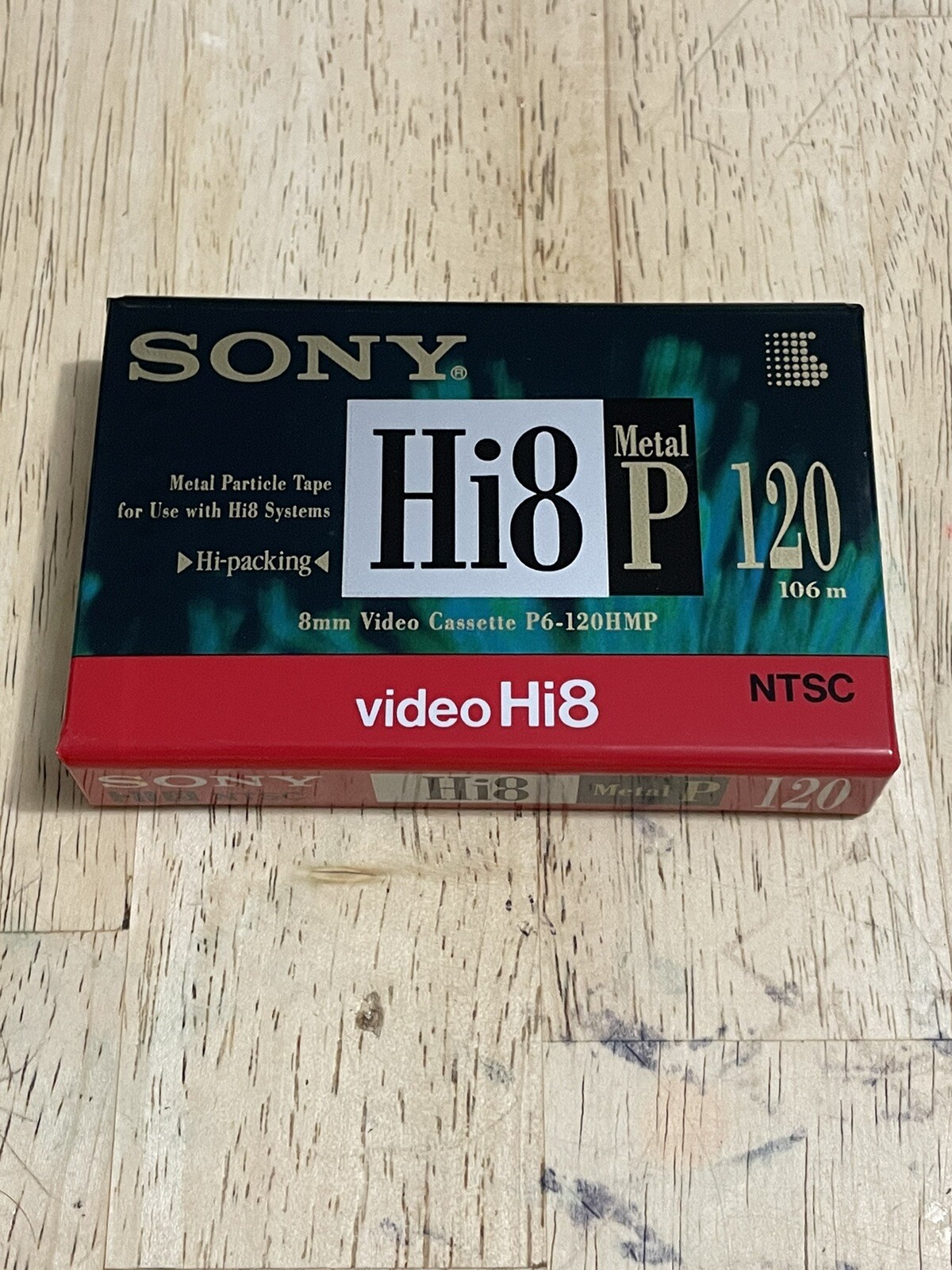 NEW Sealed SONY Hi8 Metal P 8mm Video Cassette P6120HMP/ Made in Japan
