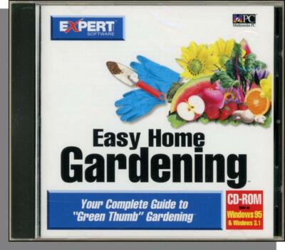 Easy Home Gardening (1995) - New CD-ROM for Windows! Complete Guide    