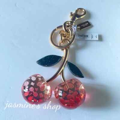 NWT Coach Pink Teddy Bear Bag Charm Key Chain/dice cluster/hear