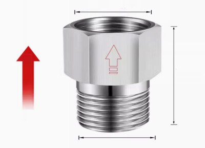 One Way Valve Direction BSP 1/4'' Male to Female Stainless Steel Fittings Adaptor