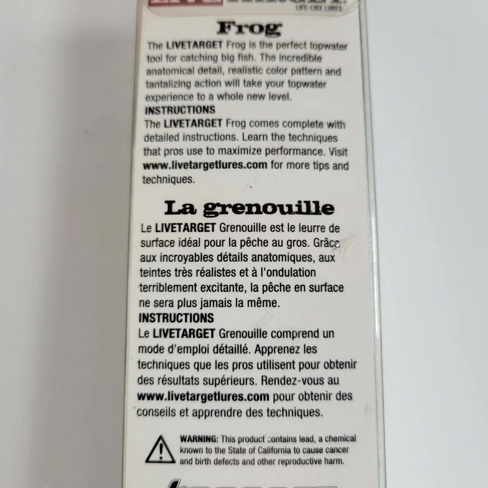 Live Target 4-5/8" Topwater Walking Frog Flouro Green Yellow 7/8 oz - Image 4 of 4