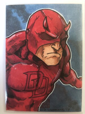 2013 Marvel Now Dave Hindelang 1/1 Sketch Card Daredevil 