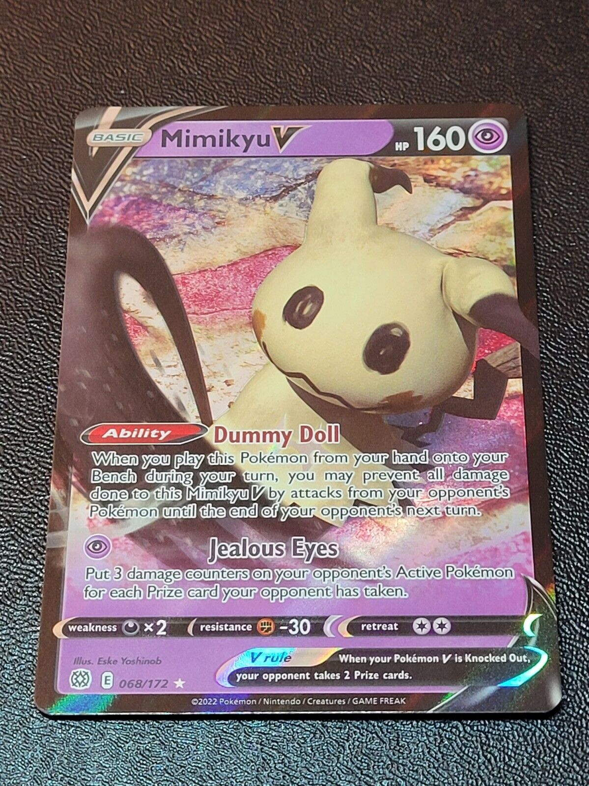 Pokemon : SWSH BRILLIANT STARS MIMIKYU V 068/172 ULTRA RARE