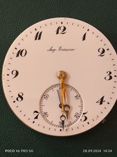 Orologio da tasca IWC Aug.Ericsson oro movimento 4o,5 mm non funzionante.