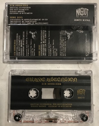 Grave Ascension - Sin Never Dies + Demo 2015 Cassette 2018 Maggot Stomp – MAG 17 - Picture 2 of 2