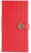  NEW Red Leather Passport Wallet Holder Vintage Style