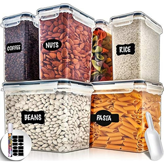 Large Airtight Food Storage Containers With Lids Tight For Flour