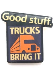 Good Stuff Trucks Bring It Orange Truck Enamel Lapel Pin