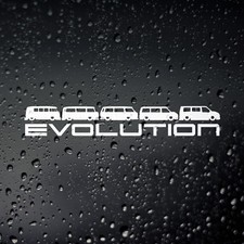 Campervan Evolution Funny Large Window Sticker, T2 T3 T25 T4 T5 Transporter
