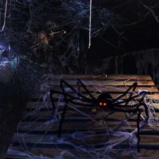 59" Spider Halloween Decor Haunted House Prop Indoor Outdoor Giant Scary Party