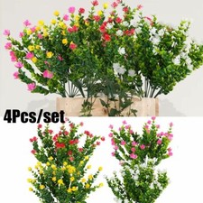 4 Bundles Artificial Flower Fake Plants Decor Vine Hanging Outdoor Home Garden