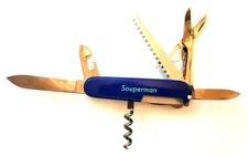VICTORINOX "SOUPERMAN" UNUSED SWISS ARMY KNIFE CUSTOM MADE 7 TOOLS