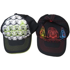 Lot of 2 Star Wars  Darth Vader Adjustable Hats Youth Size