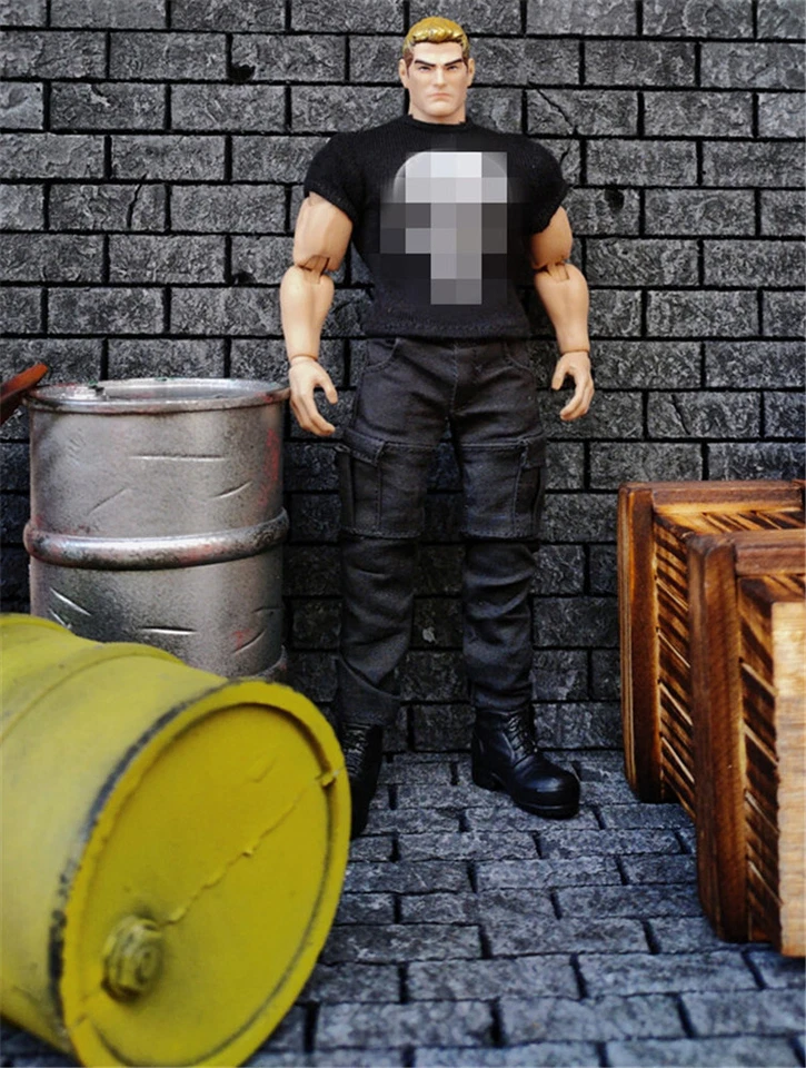 Camiseta 1:12 Pantalones Ropa Conjunto Para Hombre Soldado de Acción Figura Cuerpo Juguete Foto 3 de 4