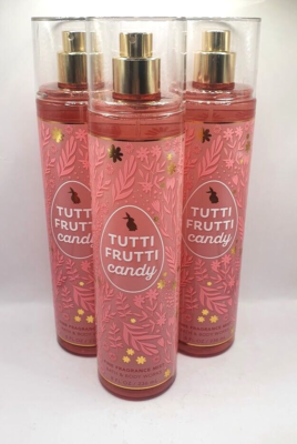 BATH AND BODY WORKS TUTTI FRUTTI CANDY BODY MIST 8 FL OZ (SET OF 3