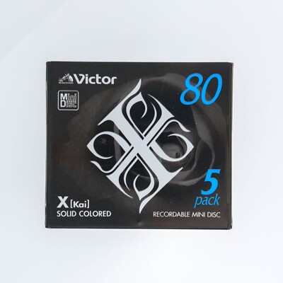 RARE Victor x[kai] MiniDisc 5-Pack   5MD-80MX   Sealed   Japan Exclusive Design