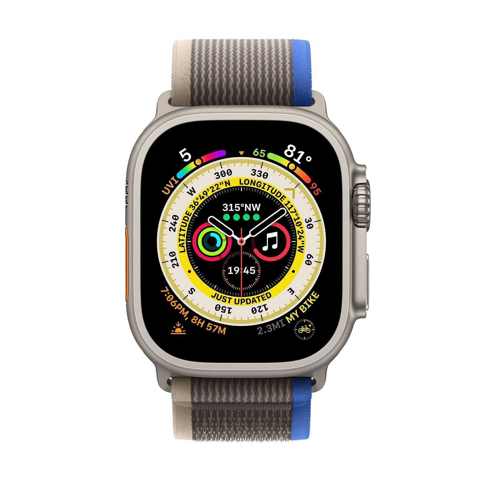 Apple Watch Ultra [GPS + Cellular 49mm] Smart Watch w/Rugged Titanium Case  Blue