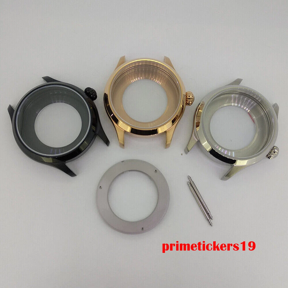 43mm Watch Case Accessories Sapphire Crystal Fit Miyota 8N24  