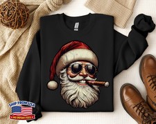 Cool Santa Claus Sweatshirt Men Christmas Holiday Gift Winter Top