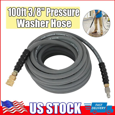 #ad Pressure Washer Parts 100 ft foot 3 8quot; Gray 4000psi Pressure Hose. $80.47