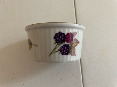 EVESHAM GOLD Royal Worcester Ramekin Dish PORCELAIN 1961 FRUIT 3 1/4'' ENGLAND