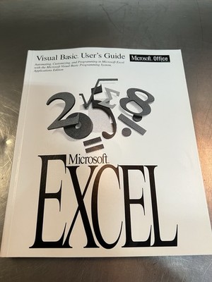 Microsoft Excel 5.0 Visual Basic User Guide VBA Programming Manual