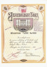 Reprint einer historische Aktie Aktiebolaget Börs aus Helsinki, Finnland