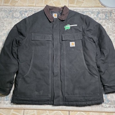Vintage Carhartt C03 BLK Arctic Traditional Coat Mens 44 L Black