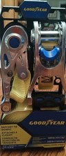 2 HEAVY DUTY GOODYEAR RATCHET TIE DOWNS 3000 PBS BREAKING STRENGTH